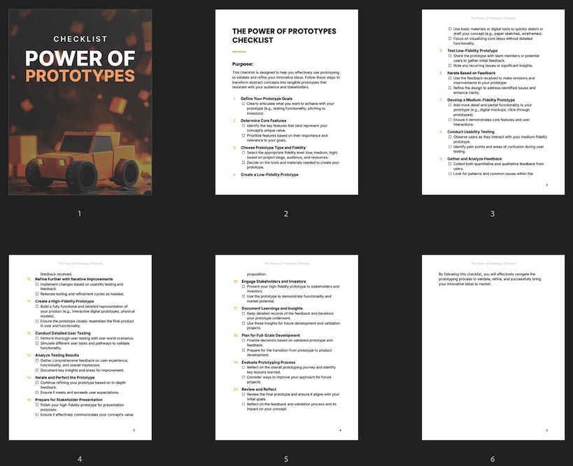 Screenshot The Power of Prototypes - Checklist - Image 2